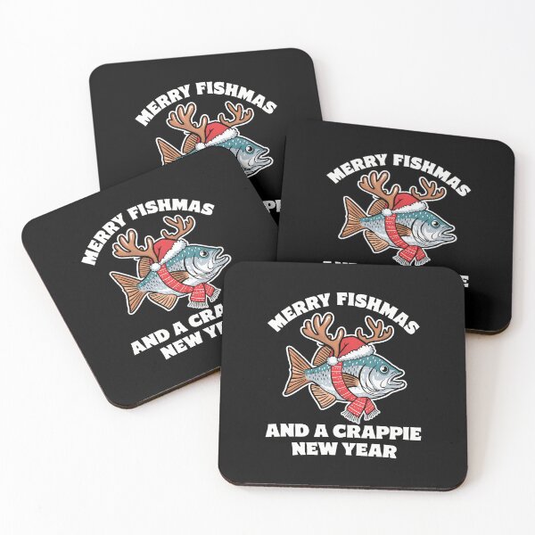 Item preview, Merry Fishmas And A Crappie New Year Fishing Pun designed and sold by JanisPenelope.