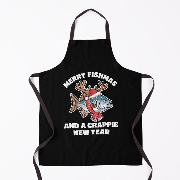 Item preview, Merry Fishmas And A Crappie New Year Fishing Pun designed and sold by JanisPenelope.