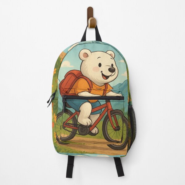 Item preview, Little polar bear rides a bike designed and sold by Mauswohn.