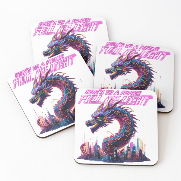 Item preview, Neon Dragon Cityscape: Future of Light designed and sold by newvisionart191.