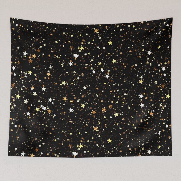 Item preview, Golden Star Pattern - Elegant Sparkling Stars Seamless Night Sky Design designed and sold by Rangmanch.
