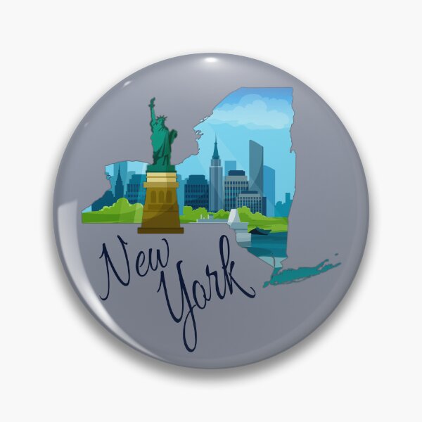 Item preview, Timeless New York City Vibe: Statue of Liberty & Skyline Map designed and sold by mashmosh.