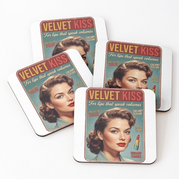 Item preview, Velvet Kiss: Retro Glam for Bold Lips designed and sold by ForeverPrintsOK.