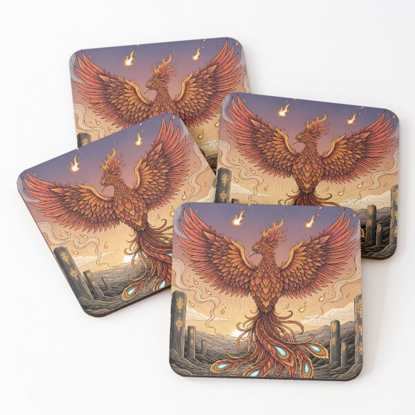 Item preview, Phoenix Rising from Ashes - Eternal Fire Bird Mythology Art designed and sold by Divinedesignbydulce.