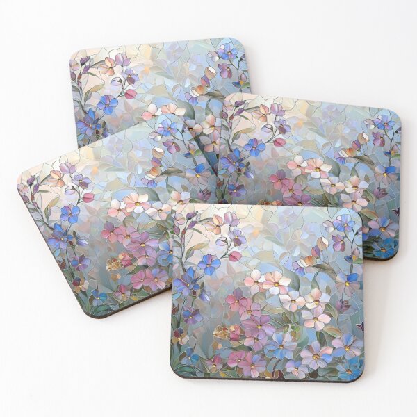 Item preview, Stained Glass Effect Wildflowers Graphic Design Pattern designed and sold by GrinGalore.