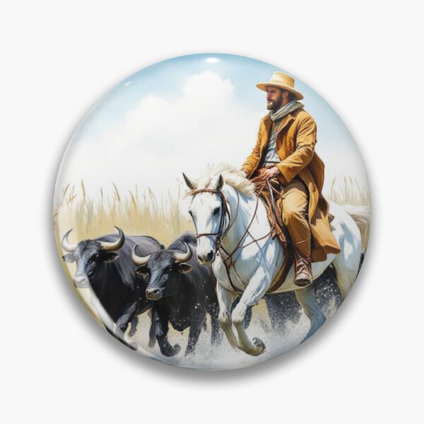 Item preview, Camargue, herdsman herding bulls designed and sold by jefboutique6150.
