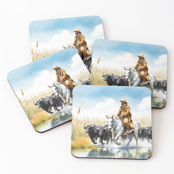 Item preview, Camargue, herdsman herding bulls designed and sold by jefboutique6150.
