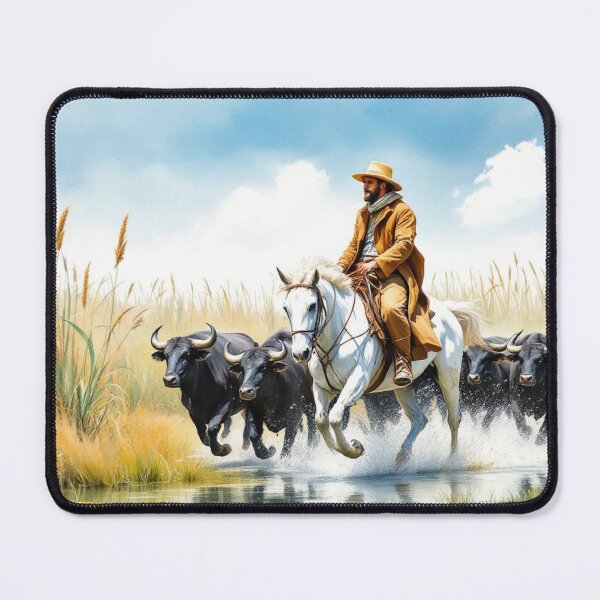 Item preview, Camargue, herdsman herding bulls designed and sold by jefboutique6150.