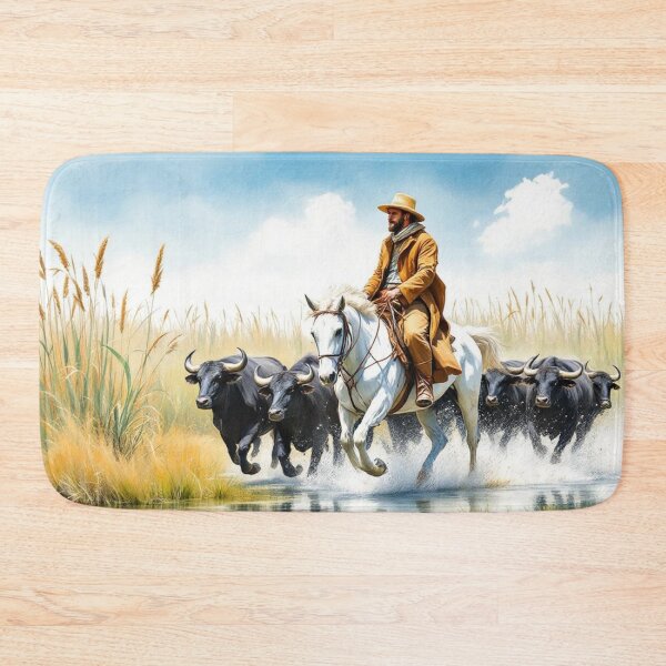 Item preview, Camargue, herdsman herding bulls designed and sold by jefboutique6150.