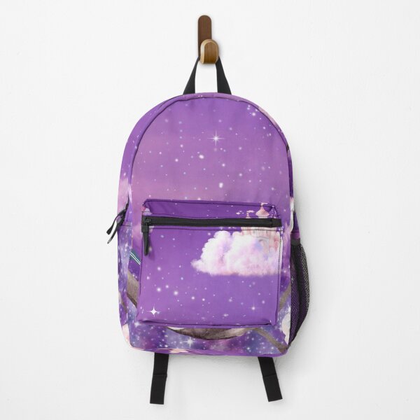 Item preview, Dreamy Purple Sky Fantasy – Castles on Clouds & Glowing Moon Flowers designed and sold by Love3Happy.