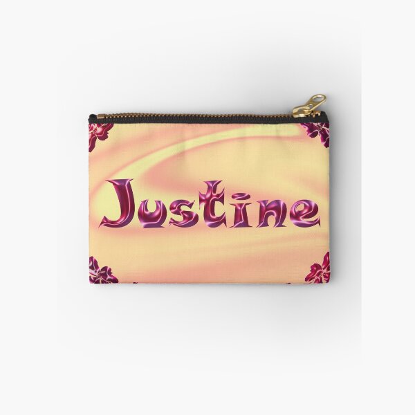 Item preview, Justine Name Design – Satin Pink Glossy Font, Cute Shiny Lettering :) designed and sold by Myriel-Myriel.