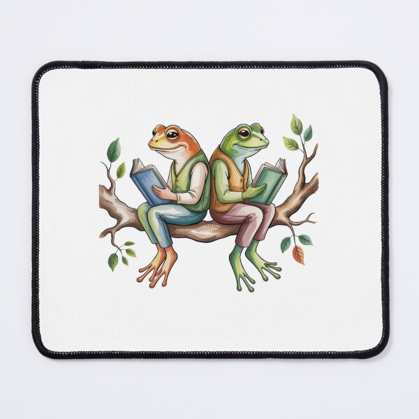 Item preview, Modern Frog and Toad reading in tree designed and sold by SOUFIANE1991.