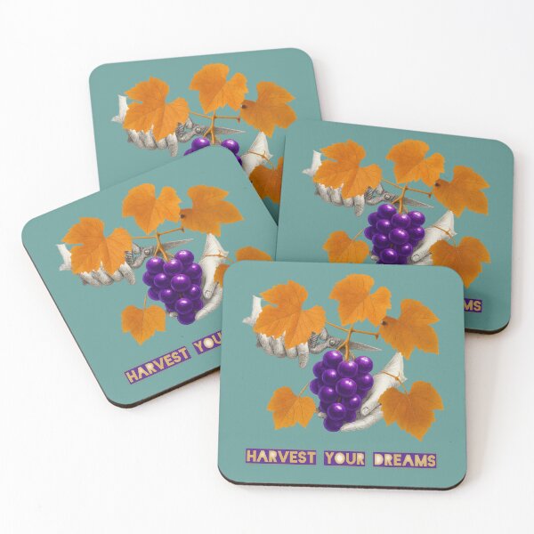 Item preview, Harvest Your Dreams – Vineyard Hands & Grape Harvest Illustration designed and sold by @majovegana.