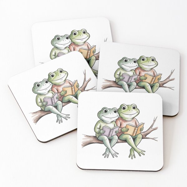 Item preview, Modern Frog and Toad reading in tree designed and sold by SOUFIANE1991.