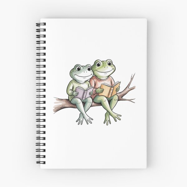 Item preview, Modern Frog and Toad reading in tree designed and sold by SOUFIANE1991.