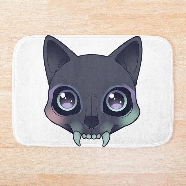 Artikelvorschau, Dunkler Kawaii-Katzenschädel entworfen und verkauft von BloodMoonDesigns.