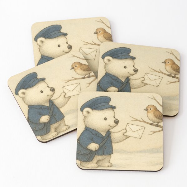 Item preview, Little polar bear brings the mail designed and sold by Mauswohn.
