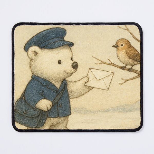 Item preview, Little polar bear brings the mail designed and sold by Mauswohn.