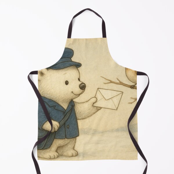 Item preview, Little polar bear brings the mail designed and sold by Mauswohn.