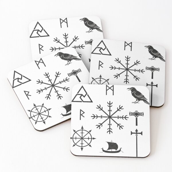Item preview, Viking symbols designed and sold by WhiteNBlackTs.