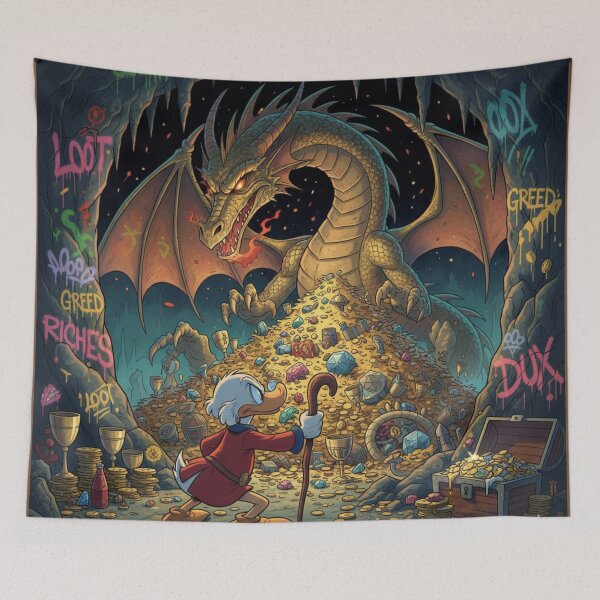 Item preview, Scrooge McDuck Dragon Guarded Treasure Loot Riches designed and sold by GEK-NERD.