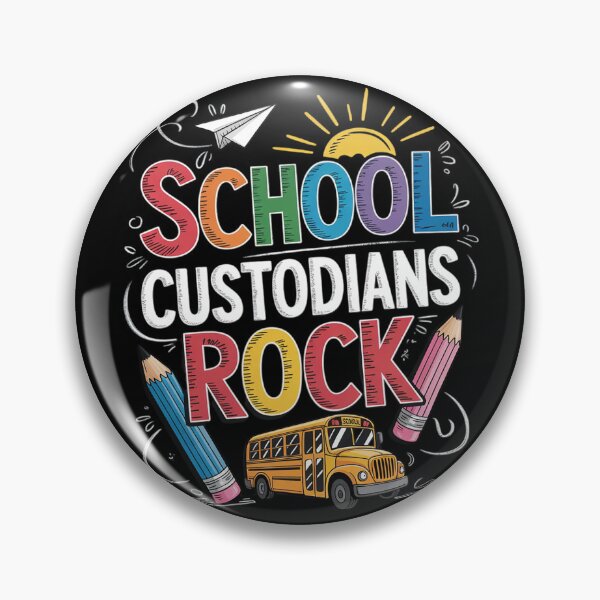 Item preview, Back To School Custodians Rock Cool Janitor 100th Day Kids  designed and sold by PowAcademy.