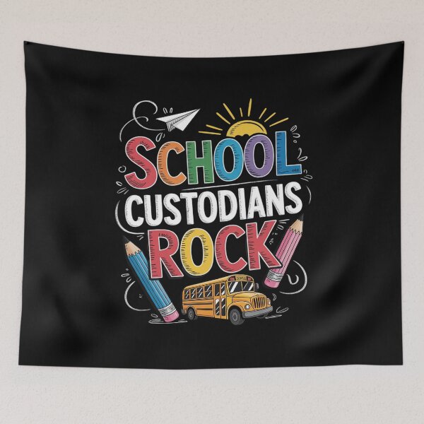 Item preview, Back To School Custodians Rock Cool Janitor 100th Day Kids  designed and sold by PowAcademy.