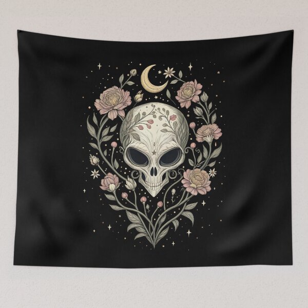 Item preview, Alien Bloom Skull designed and sold by SolombraArt.