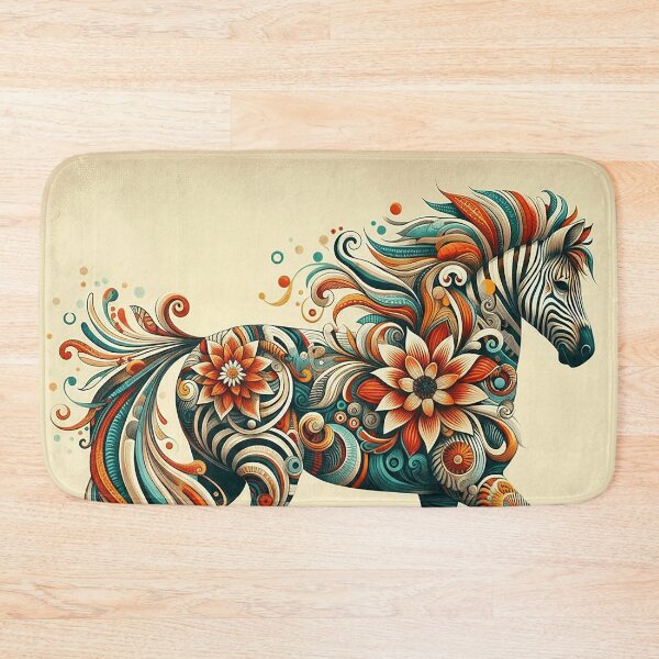 Item preview, Thai Flower Pattern on Zebra Skin   designed and sold by Vanich-Panich.