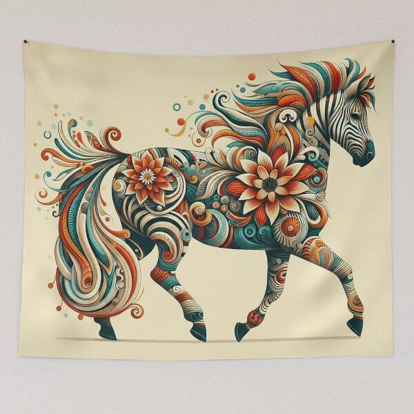 Item preview, Thai Flower Pattern on Zebra Skin   designed and sold by Vanich-Panich.