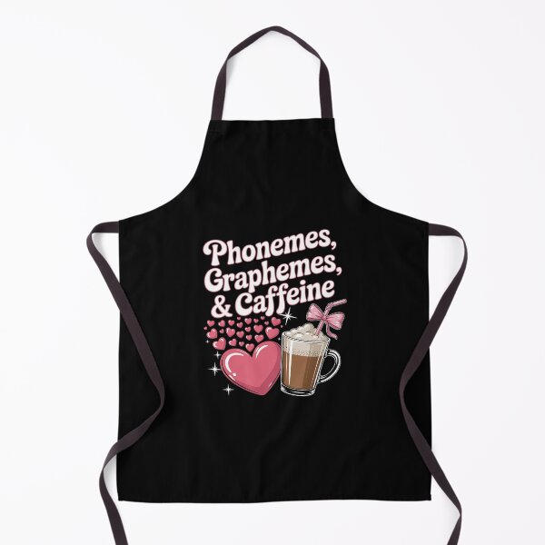 Item preview, Cute Phonemes Graphemes and Caffeine Heart Coffee Girl designed and sold by CombatTask.