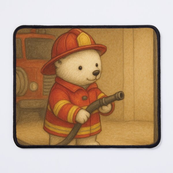 Item preview, Little polar bear works for the fire department designed and sold by Mauswohn.