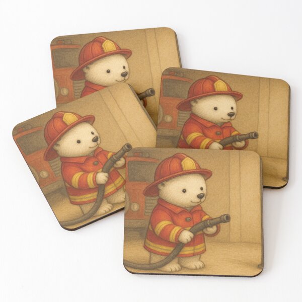 Item preview, Little polar bear works for the fire department designed and sold by Mauswohn.