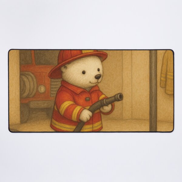 Item preview, Little polar bear works for the fire department designed and sold by Mauswohn.