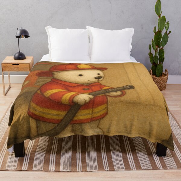 Item preview, Little polar bear works for the fire department designed and sold by Mauswohn.