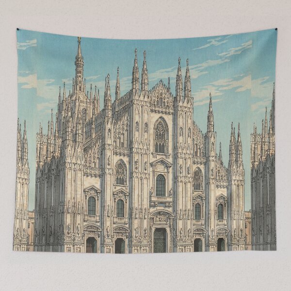 Item preview, Milan Cathedral Japanese Woodblock Print designed and sold by Takeda-art.