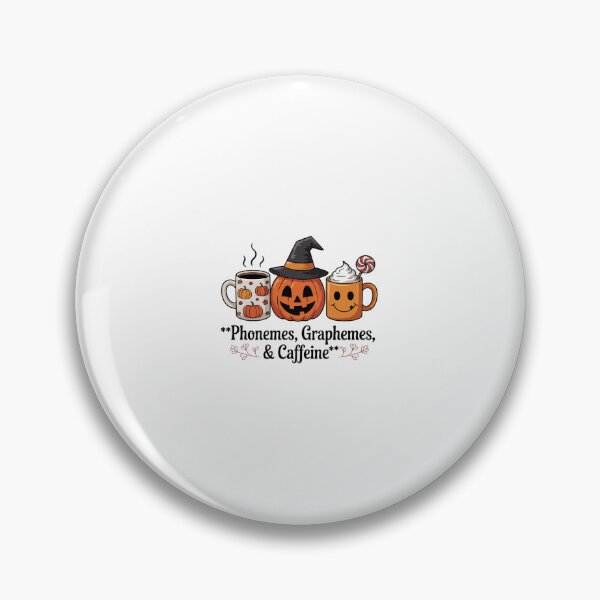 Item preview, Halloween Teacher Coffee Lover Phonemes Graphemes & Caffeine  designed and sold by CombatTask.