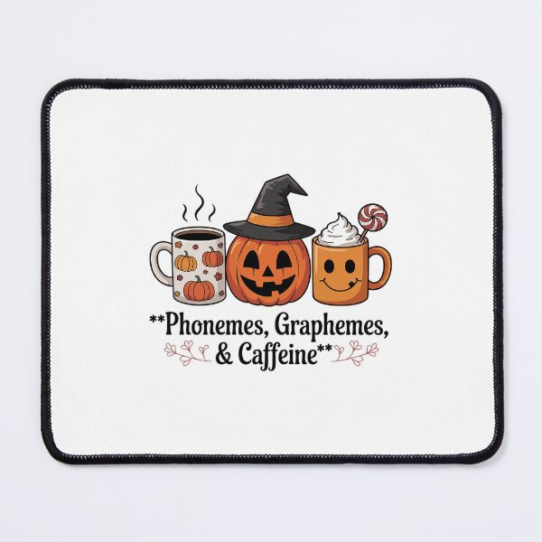 Item preview, Halloween Teacher Coffee Lover Phonemes Graphemes & Caffeine  designed and sold by CombatTask.