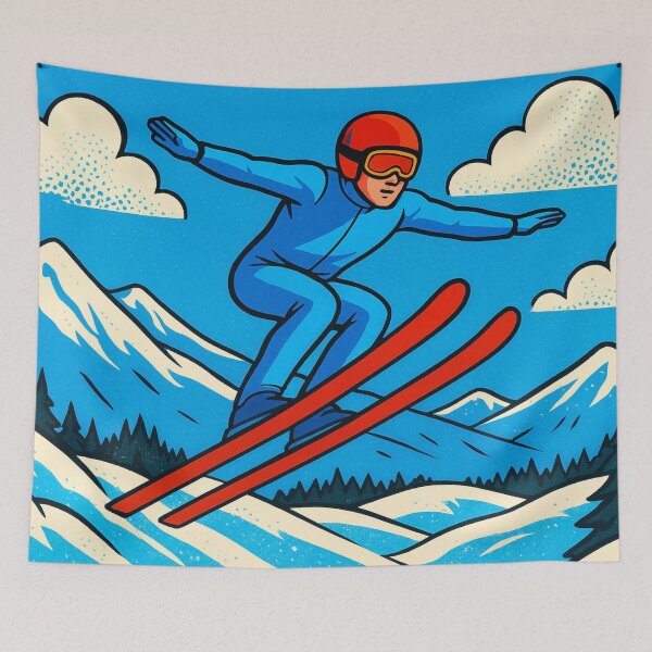 Item preview, Ski jumping over pop landscape designed and sold by Sigtrix.