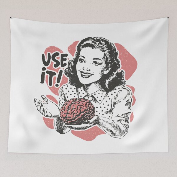 Item preview, Sarcastic Vintage Retro Funny T-Shirt Use Your Brain Advertising Parody designed and sold by tarzbol.