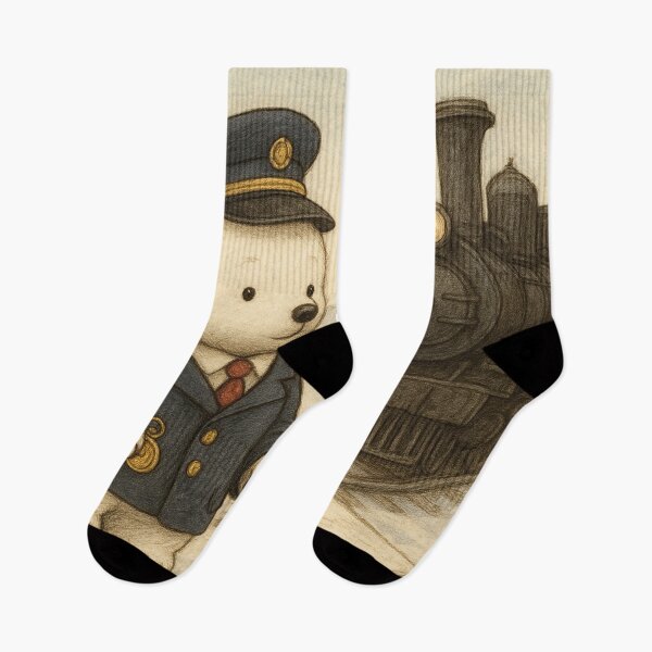 Item preview, Little polar bear rides the train designed and sold by Mauswohn.