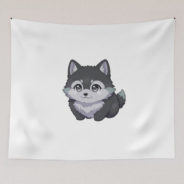 Item preview, Dark Kawaii Wolf Pup designed and sold by BloodMoonDesigns.