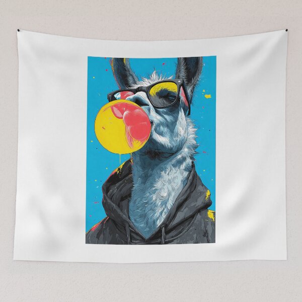 Item preview, Chic Pop Art - Llama's Bubblegum Burst designed and sold by DanielY01.