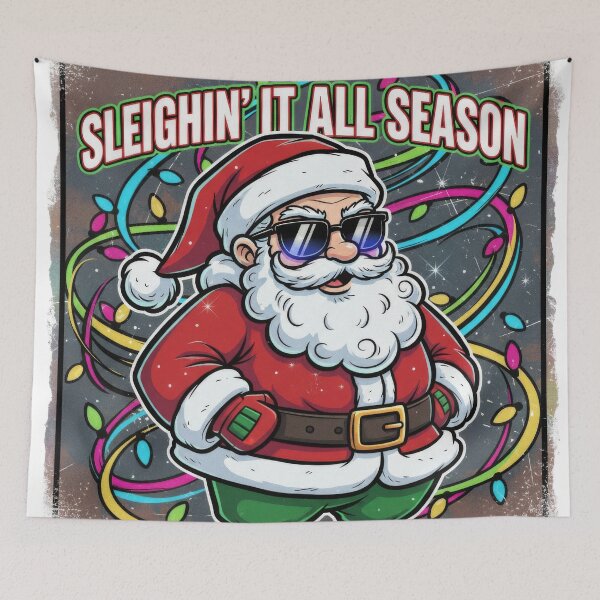 Item preview, SLEIGHIN' IT ALL SEASON. Trending Christmas designs. AI Generated. designed and sold by GreaterVibePOD.