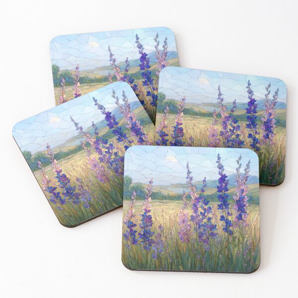 Item preview, Stained Glass Effect Meadow Blooming Wildflowers Graphic Design designed and sold by GrinGalore.