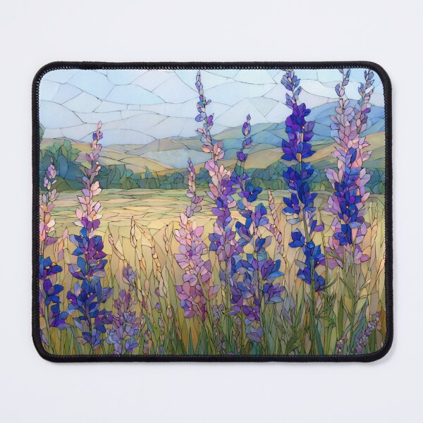 Item preview, Stained Glass Effect Meadow Blooming Wildflowers Graphic Design designed and sold by GrinGalore.