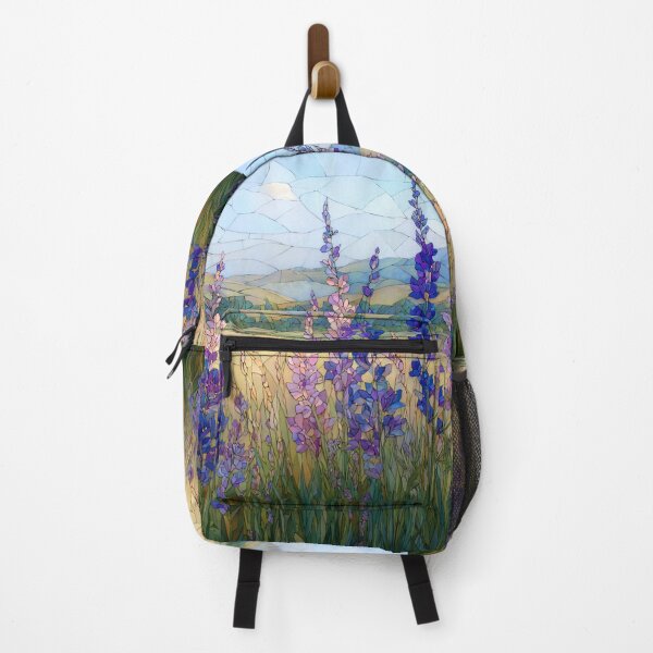 Item preview, Stained Glass Effect Meadow Blooming Wildflowers Graphic Design designed and sold by GrinGalore.