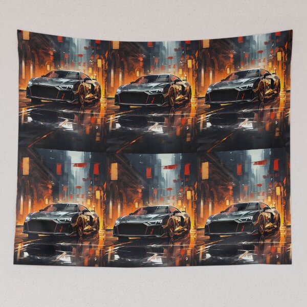 Item preview, Futuristic city lights wrapping around a slammed sports car designed and sold by RevUpDesign.