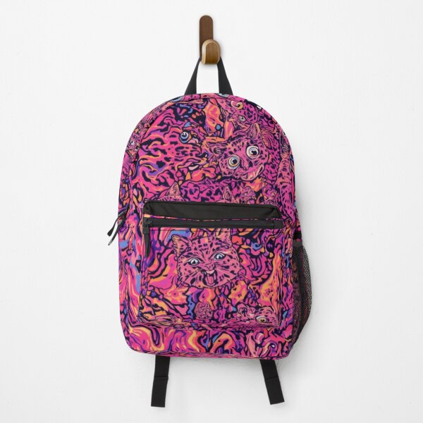 Item preview, Psychedelic Cats Trippy Pink Pattern - Vibrant Abstract Cat Art with Multiple Eyes designed and sold by TitanRN.