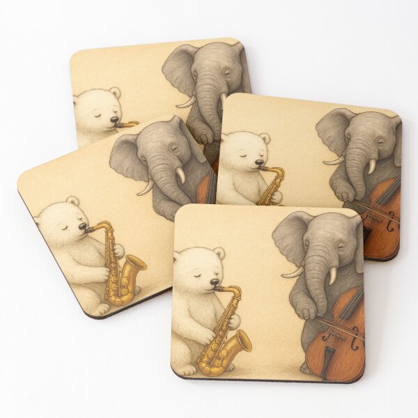 Item preview, playing saxophone and double bass designed and sold by Mauswohn.